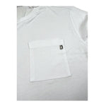 Dondup T-Shirt Girocollo Tinta Unita con Taschino per Bambino DMTS039 BIANCO DONDUP 