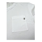Dondup T-Shirt Girocollo Tinta Unita con Taschino per Bambino DMTS039 BIANCO DONDUP 