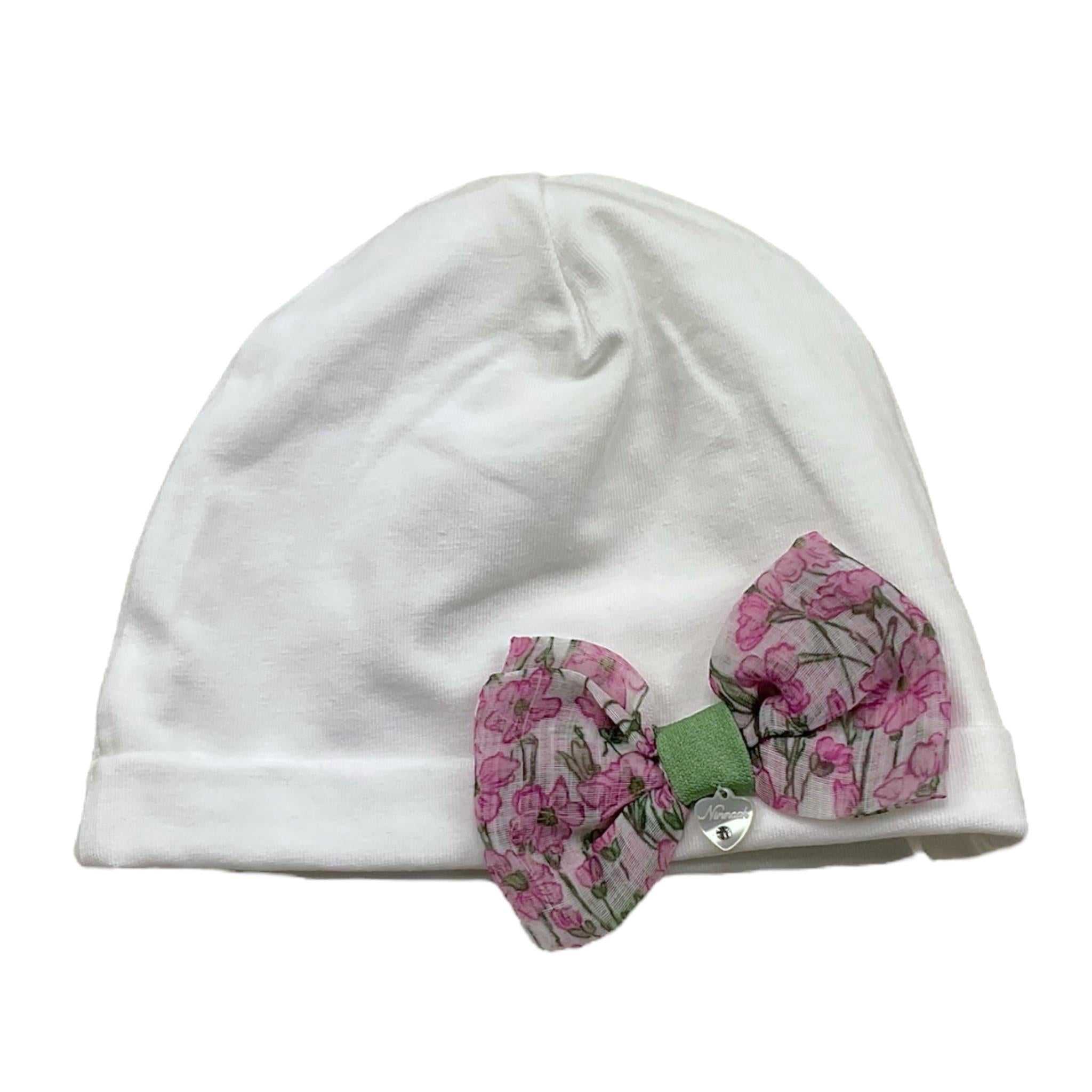 Lalalu' Cappello Tinta Unita con Applicazione Fiocco per Neonata E25CA67 BIANCO LALALU' 