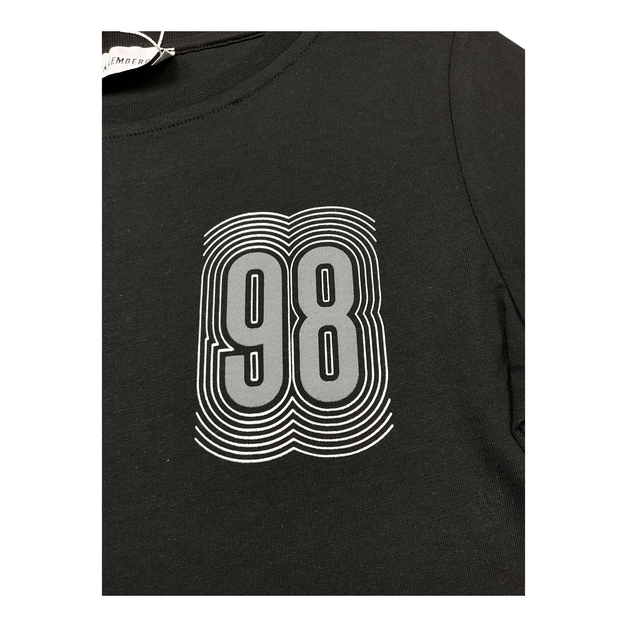 Bikkembergs T-Shirt Girocollo Tinta Unita con Stampa per Bambino BK3142 NERO BiKKEMBERGS 