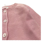 Isi Baby Cardigan In Filo Tinta Unita per Neonata SCCI127GFMM ROSA ISI BABY 