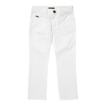 Emporio Armani Pantalone Tinta Unita con Logo per Bambino 8N4J066 BIANCO EMPORIO ARMANI 