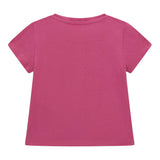 Guess T-Shirt Girocollo Tinta Unita con Stampa per Neonata A5GI02K6YW4X FUXIA GUESS 