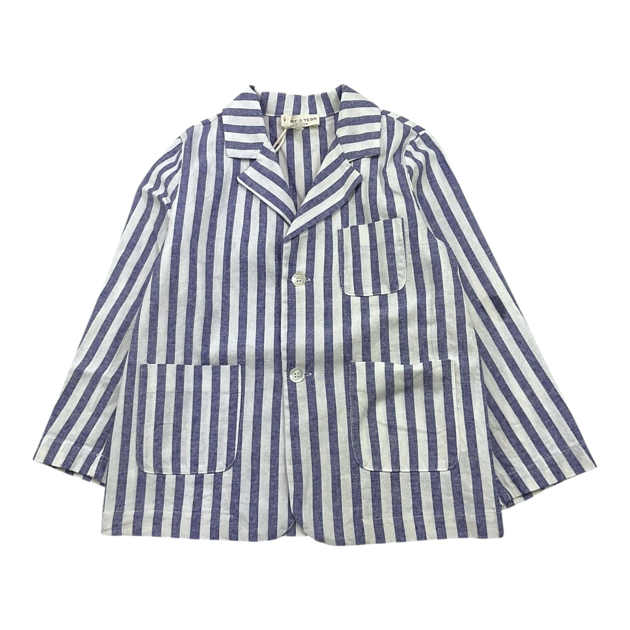 Babe & Tess Giacca Bicolore con Fantasia A Righe per Bambino 26518079 BIANCO/BLU BABE & TESS 