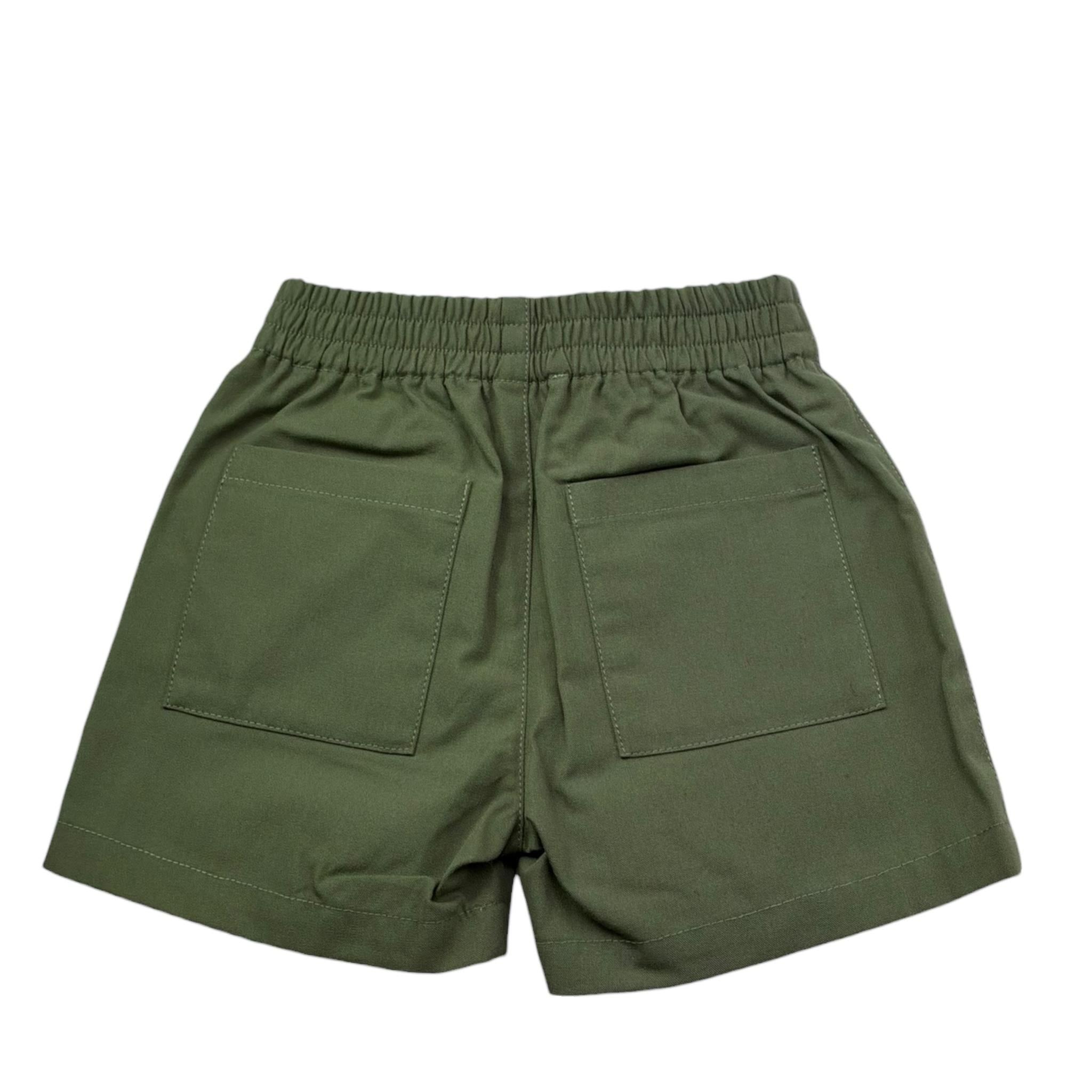 Moschino Short Tinta Unita con Stampa per Neonata MUQ01N VERDE MOSCHINO 