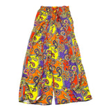 4Giveness Pantalone Tinta Unita Con Fantasia Multicolor A Palazzo Multicolor Per Bambina