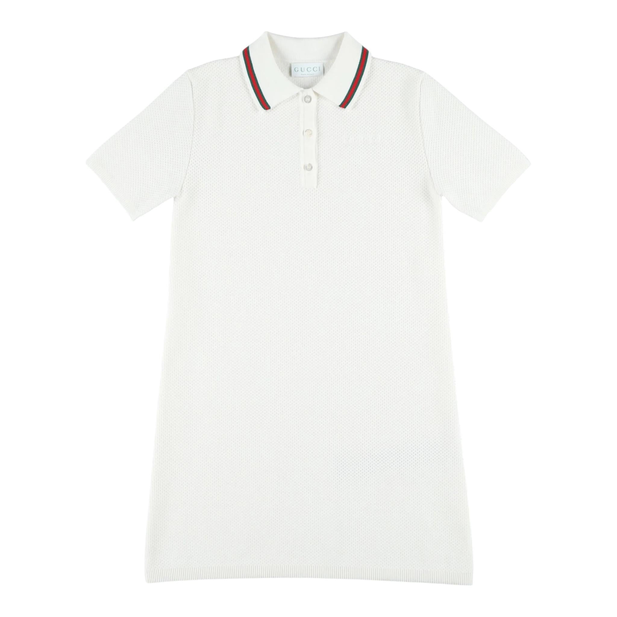Gucci Abito Mezza Manica Tinta Unita per Bambina 809682 BIANCO GUCCI 