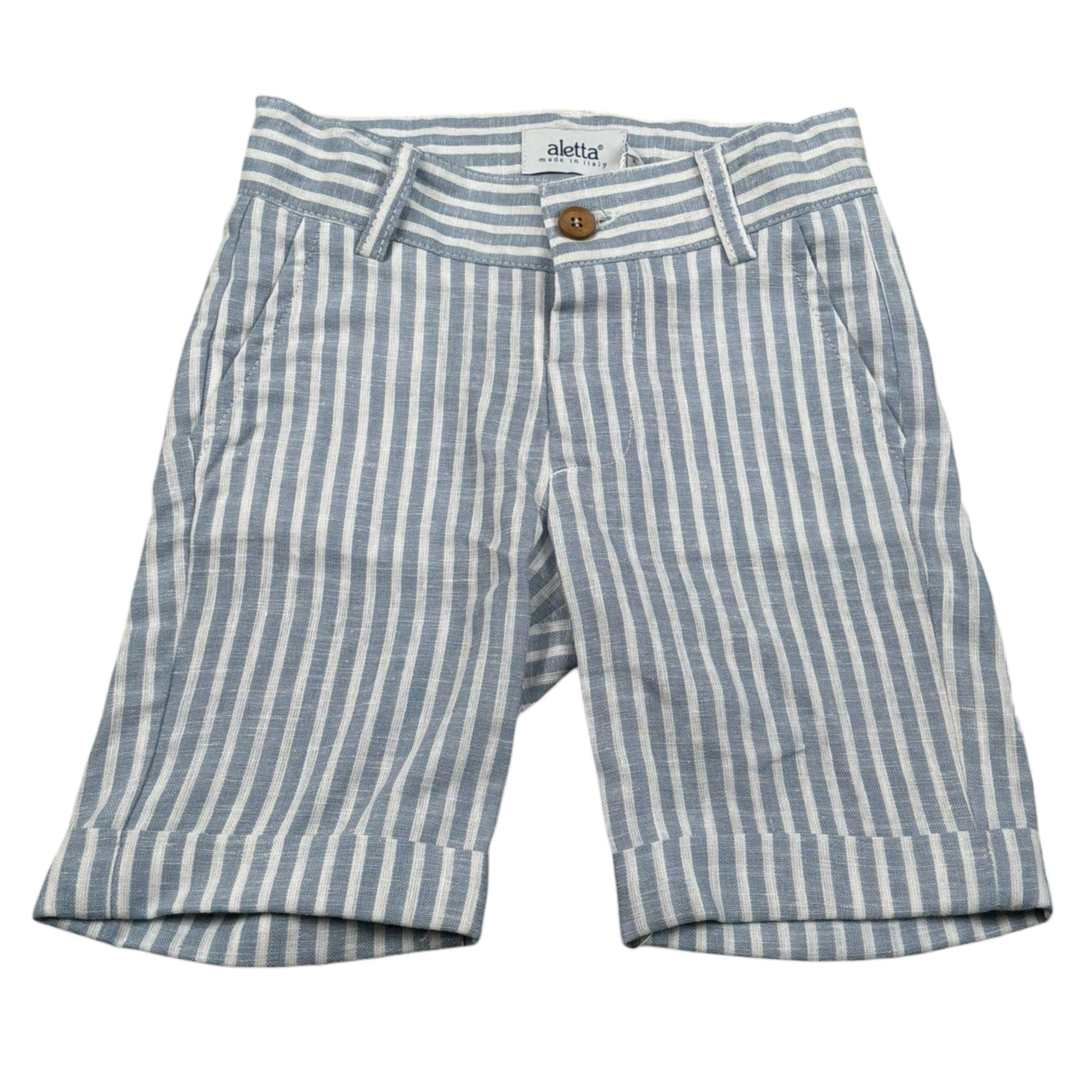 Aletta Bermuda Tinta Unita con Girovita Regolabile per Neonato M22044X AZZURRO ALETTA 