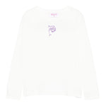 EMILIO PUCCI shirt girocollo tinta unita con stampa in contrasto Panna per Bambina PV8A30 PANNA EMILIO PUCCI 
