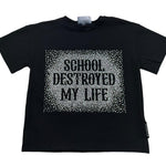 John Richmond T-Shirt Girocollo Tinta Unita con Brillantini per Bambina RGP26065TS NERO JOHN RICHMOND 