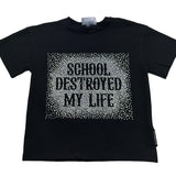 John Richmond T-Shirt Girocollo Tinta Unita con Brillantini per Bambina RGP26065TS NERO JOHN RICHMOND 