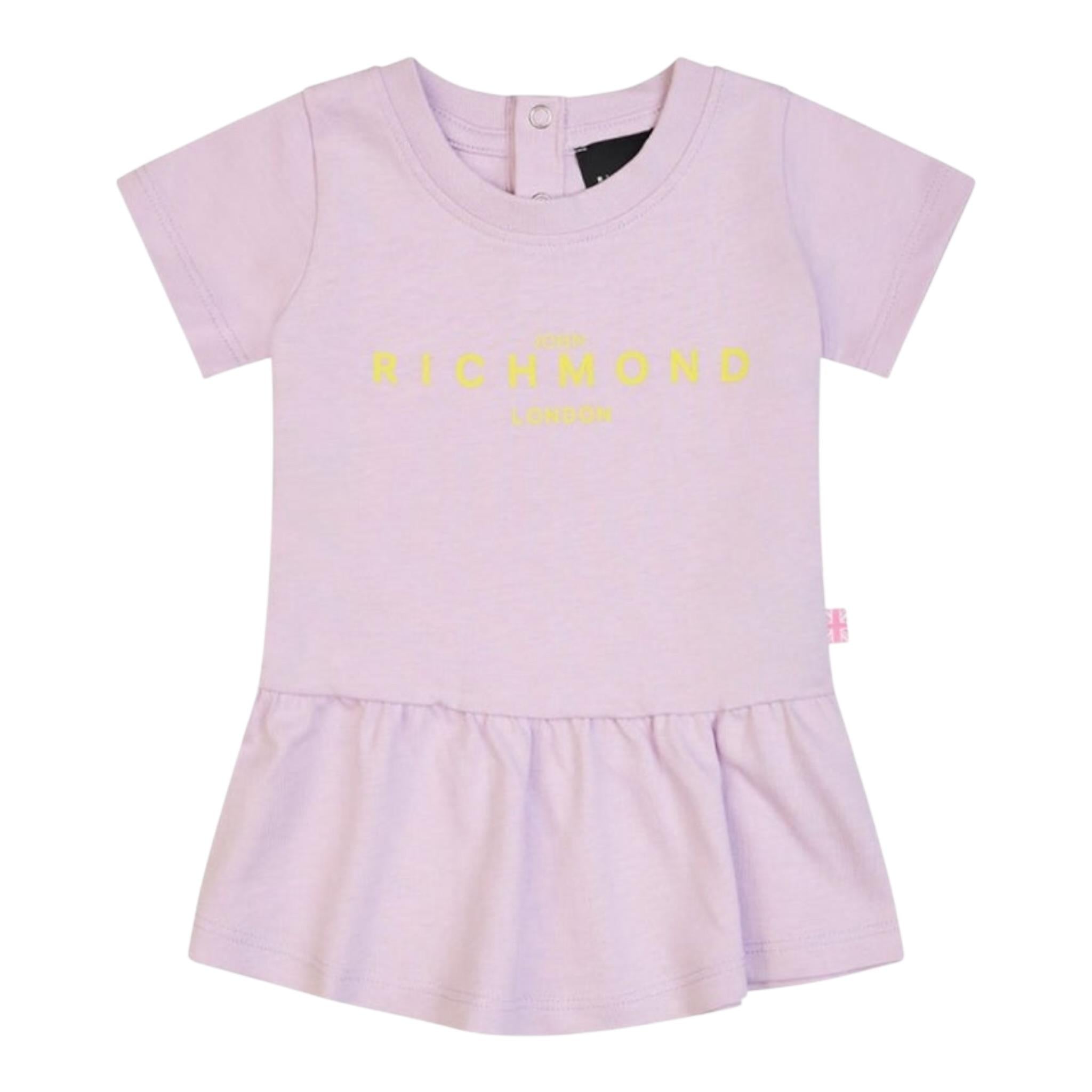 John Richmond Abito Tinta Unita con Stampa per Neonata RIP25005VEXX LILLA JOHN RICHMOND 