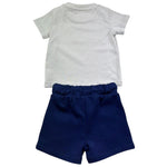 John Richmond Completo 2 Pezzi T-Shirt-Bermuda per Neonato RIP26022CJ GRIGIO/BLU JOHN RICHMOND 