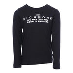JOHN RICHMOND t-shirt girocollo tinta unita con stampa Blu per Bambino RBA24002TS BLU JOHN RICHMOND 