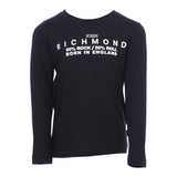 JOHN RICHMOND t-shirt girocollo tinta unita con stampa Blu per Bambino RBA24002TS BLU JOHN RICHMOND 