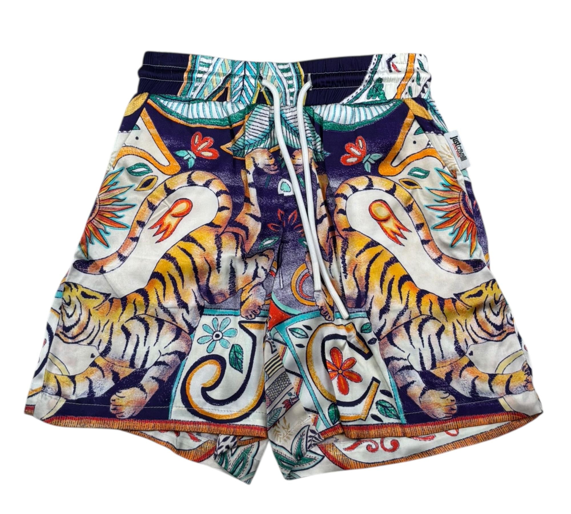 Just Cavalli Bermuda Stampa Fantasia con Elastico In Vita per Bambino JBP26079BE MULTICOLOR JUST CAVALLI 