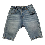 MOSCHINO jeans tinta unita con elastico in vita Azzurro per Neonato MUP05H AZZURRO MOSCHINO 