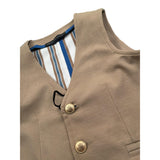 Daniele Alessandrini Gilet tinta unita con Fantasia A Righe Beige per Neonato 1296B0824 BEIGE DANIELE ALESSANDRINI 