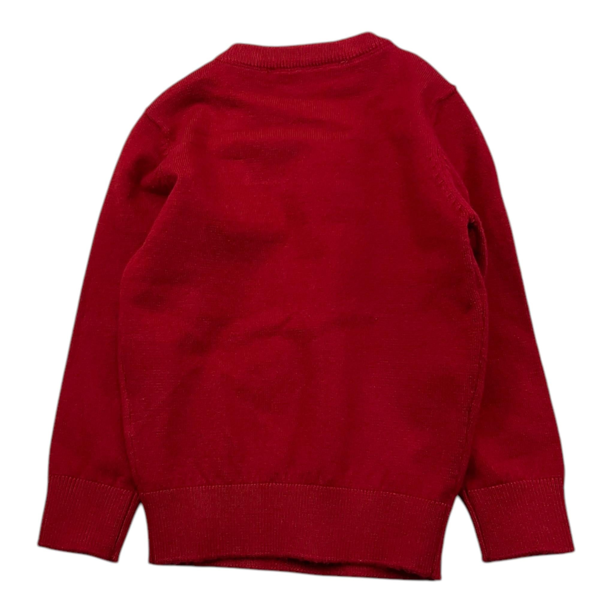 TRUSSARDI maglia girocollo tinta unita con stampa Rosso per Neonato TIA25020MA ROSSO TRUSSARDI 