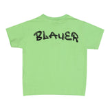 Blauer T-Shirt Girocollo Tinta Unita con Stampa per Neonato 25SBLKH02565 VERDE BLAUER 