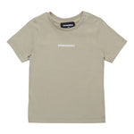 Dsquared2 T-Shirt Girocollo Tinta Unita con Stampa per Neonato DQ2853 BEIGE DSQUARED2 