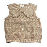 Lalalu' Camicia Tinta Unita con Fiori E Fantasia A Righe per Bambina CML70PB PANNA LALALU' 