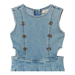 Twinset Abito In Denim Tinta Unita con Finti Bottoni per Bambina 251GJ2542 AZZURRO TWINSET 