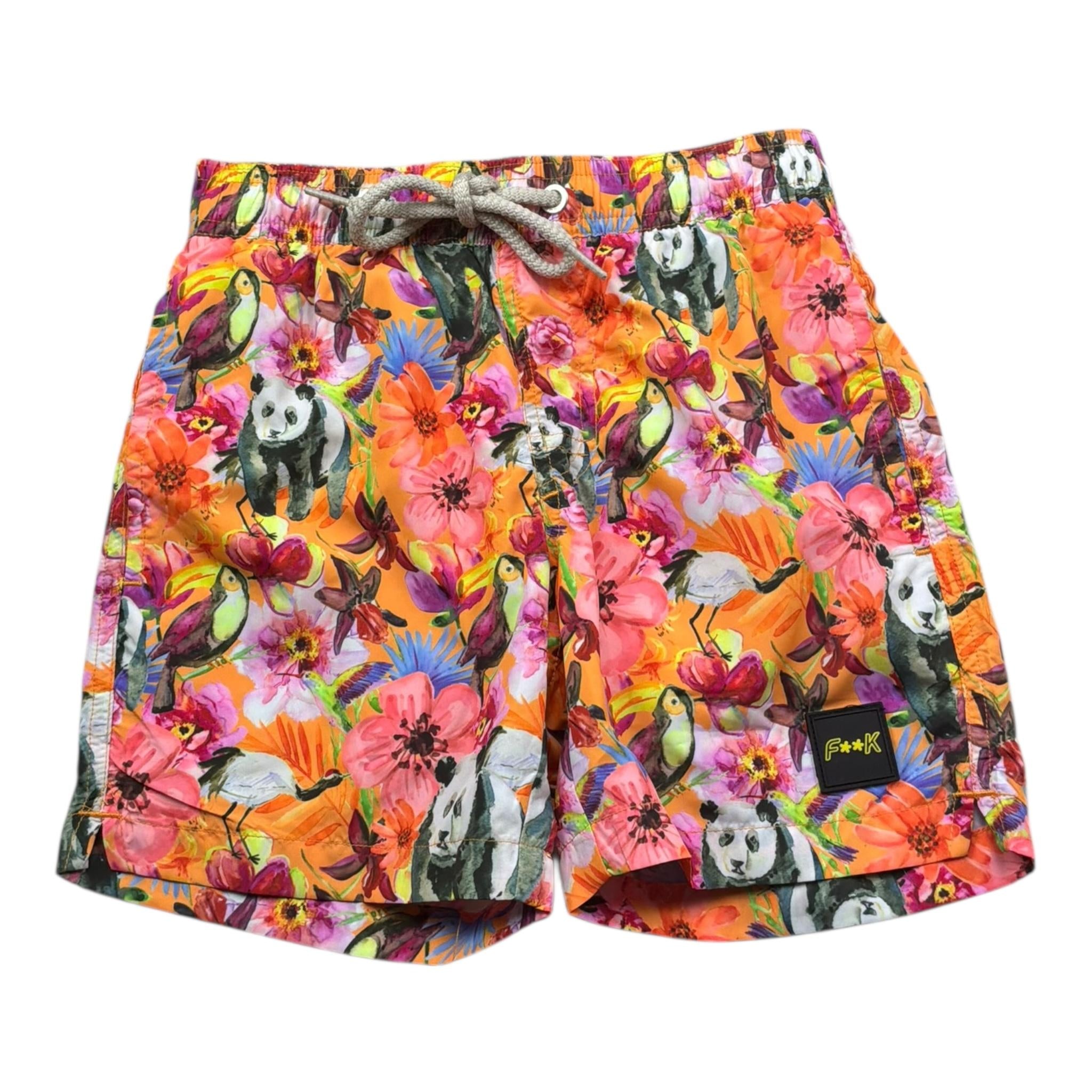 F**K Costume Modello Bermuda Tinta Unita con Fantasia per Bambino FJ25J03BA30X17 ARANCIONE F**K 