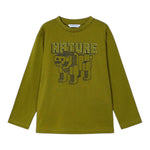 MAYORAL shirt girocollo tinta unita con stampa in contasto Verde per Neonato 4051 VERDE MAYORAL 