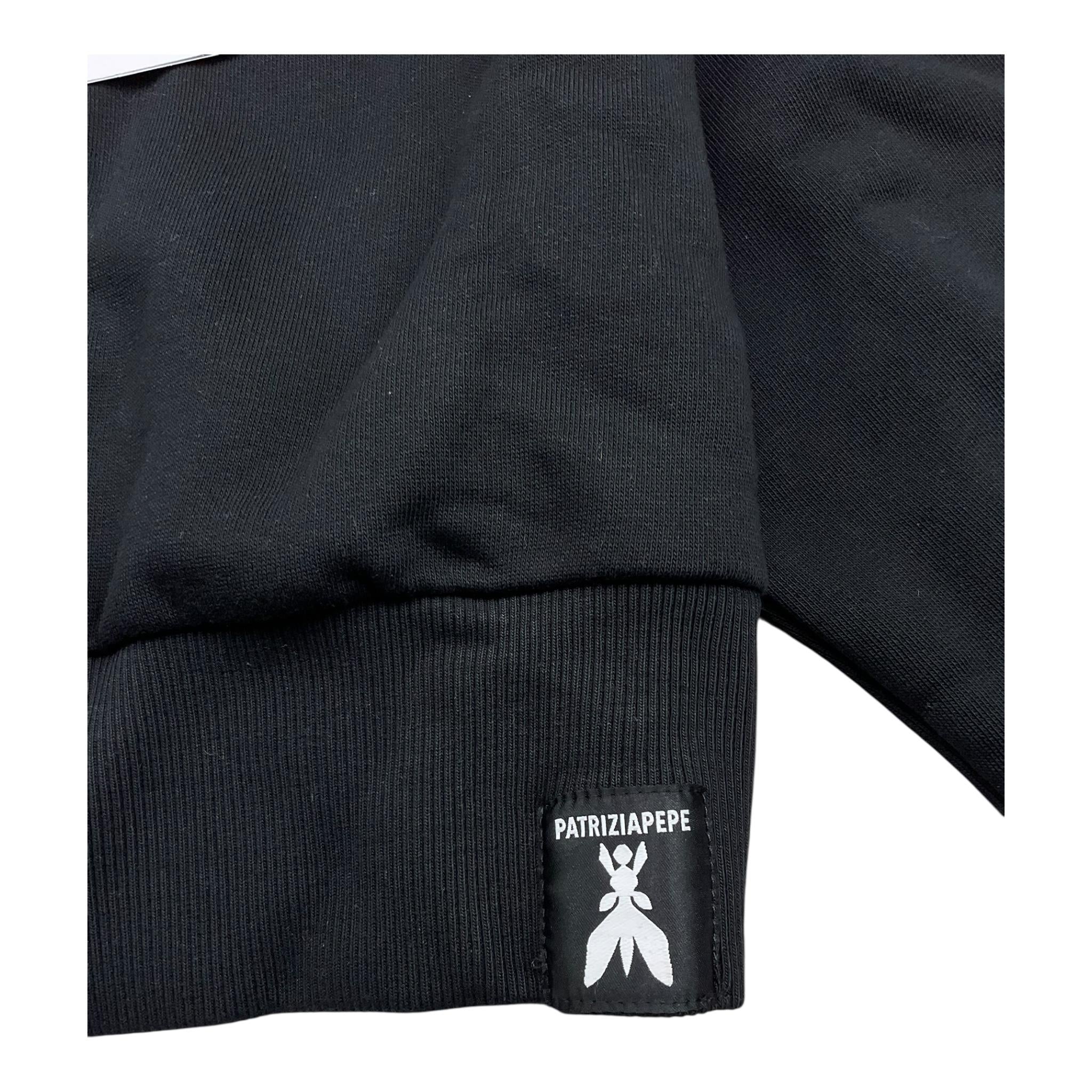 PATRIZIA PEPE felpa con zip e cappuccio tinta unita Nero per Bambina 17M0823 NERO PATRIZIA PEPE 