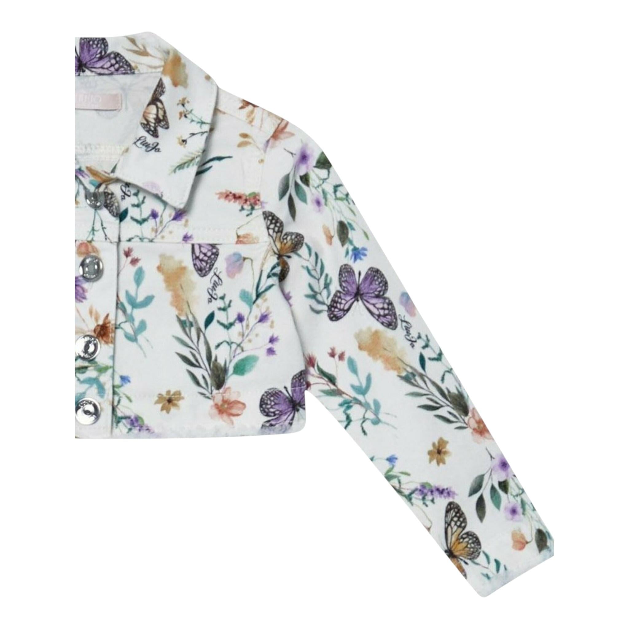 Liu Jo Giubbino Tinta Unita Stampa Fantasia Floreale per Bambina KA5059XX BIANCO LIU JO 