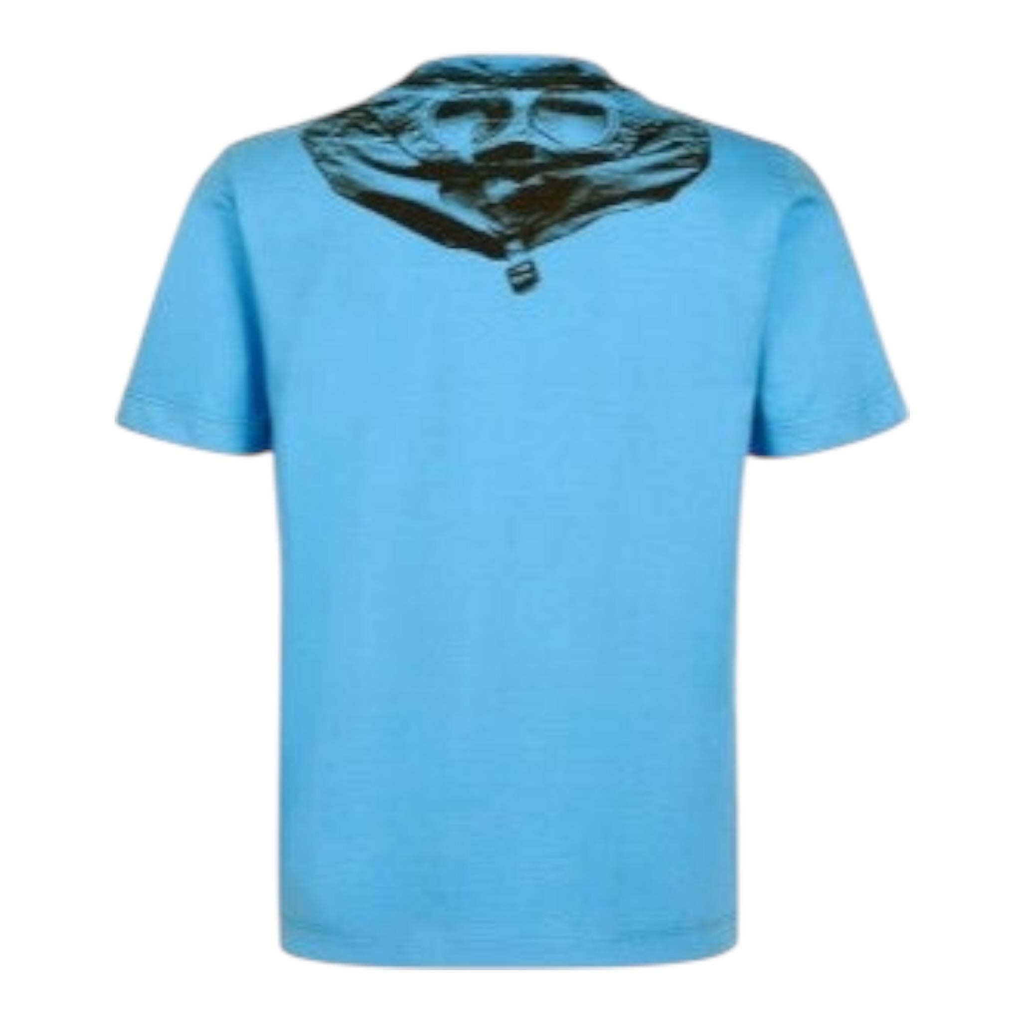 C.P. Company T-Shirt Girocollo tinta unita con Stampa Turchese per Bambino CUM006 TURCHESE C.P. COMPANY 