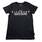 JOHN RICHMOND t-shirt girocollo tinta unita con logo Nero per Bambino RBA24048TS NERO JOHN RICHMOND 