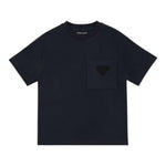 Emporio Armani T-Shirt Girocollo Tinta Unita con Taschino per Bambino EB000230 BLU EMPORIO ARMANI 