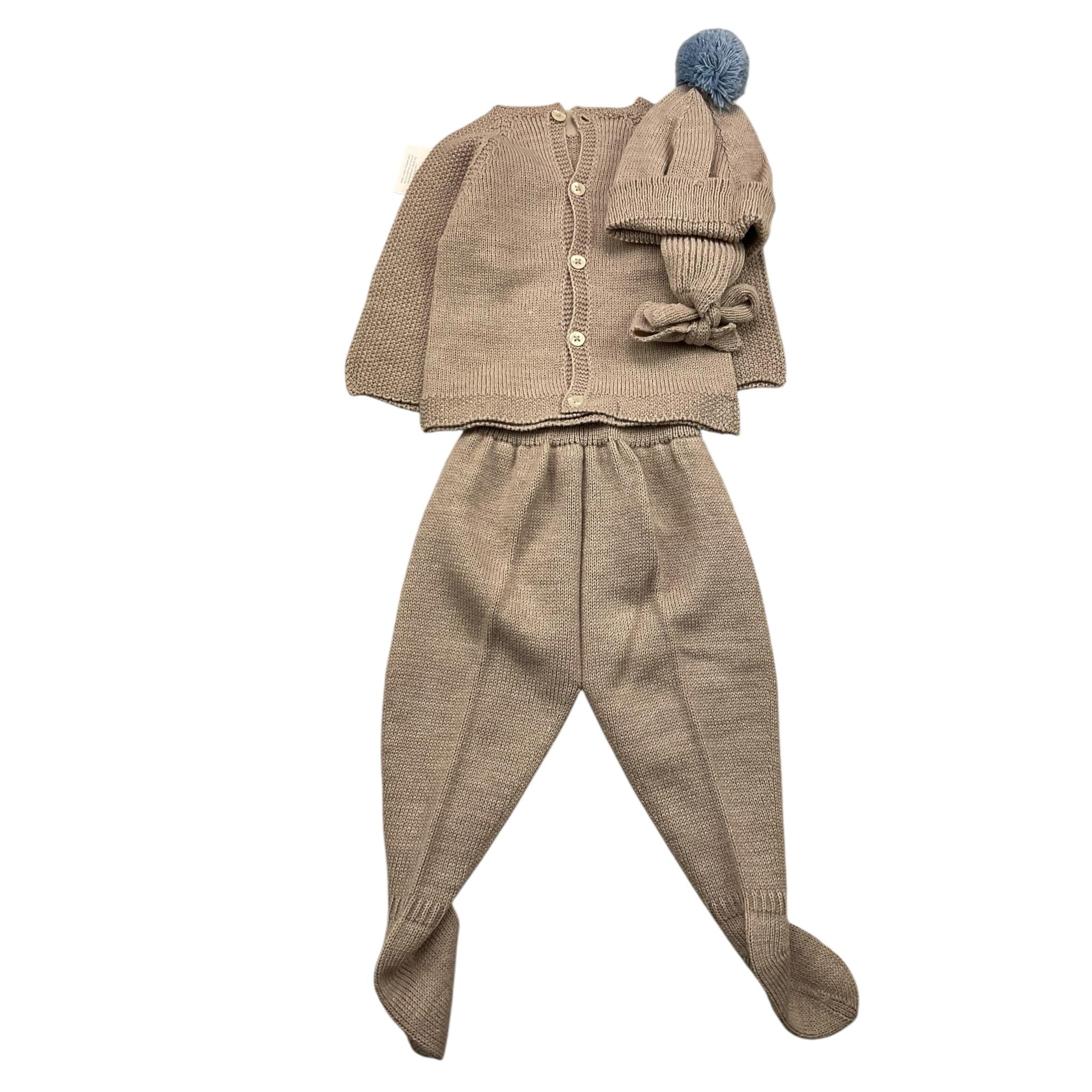 MAC ILUSIO'N completo 3 pezzi maglia-ghettina-cappello Beige per Neonato 9401 BEIGE MAC ILUSIO'N 