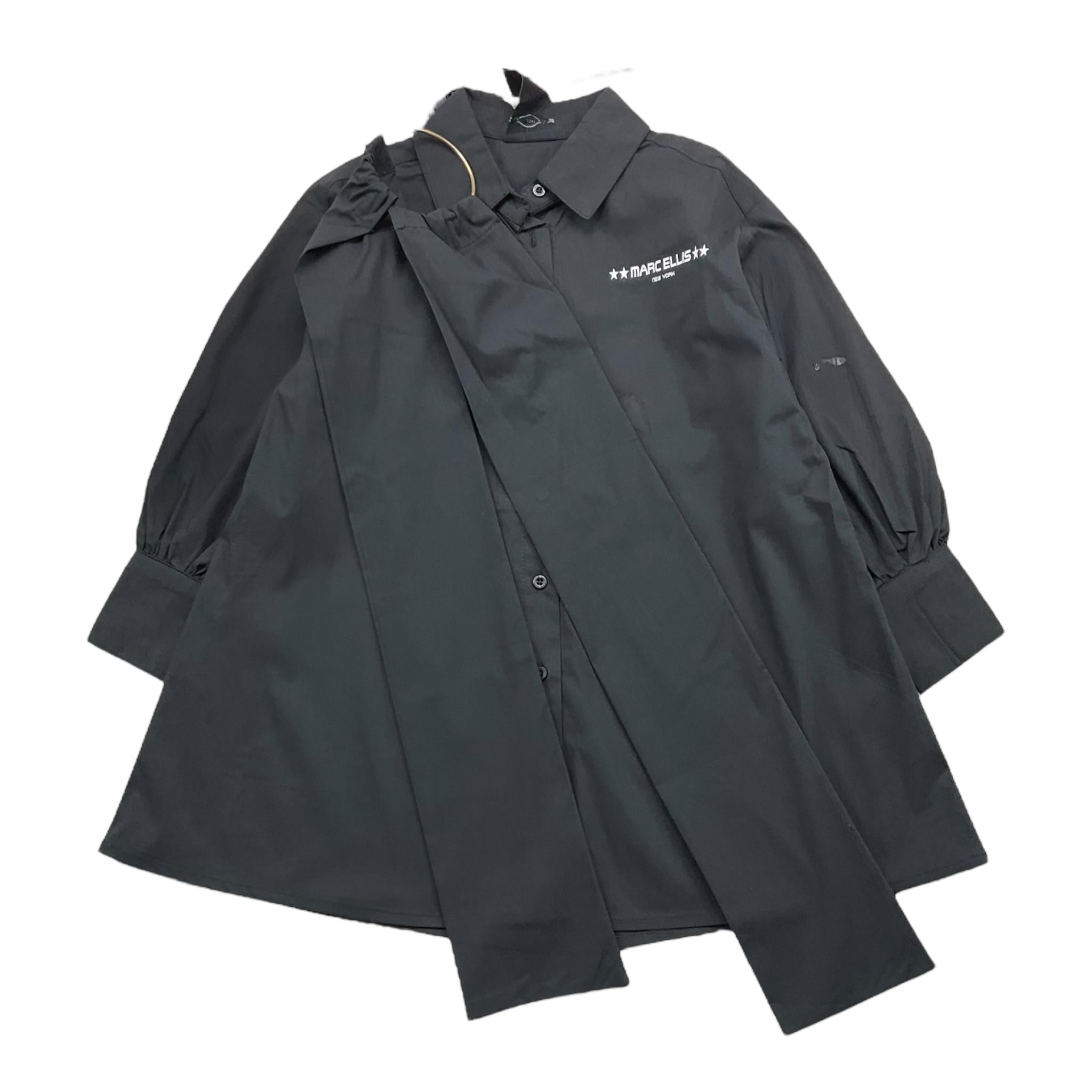 MARC ELLIS set camicione tinta unita con logo e cintura Nero per Bambina JMJSH15397 NERO MARC ELLIS 