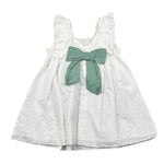 Calamaro Abito Tinta Unita con Ricami per Bambina 21260 BIANCO CALAMARO 