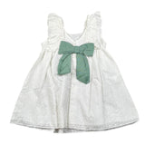 Calamaro Abito Tinta Unita con Ricami per Bambina 21260 BIANCO CALAMARO 