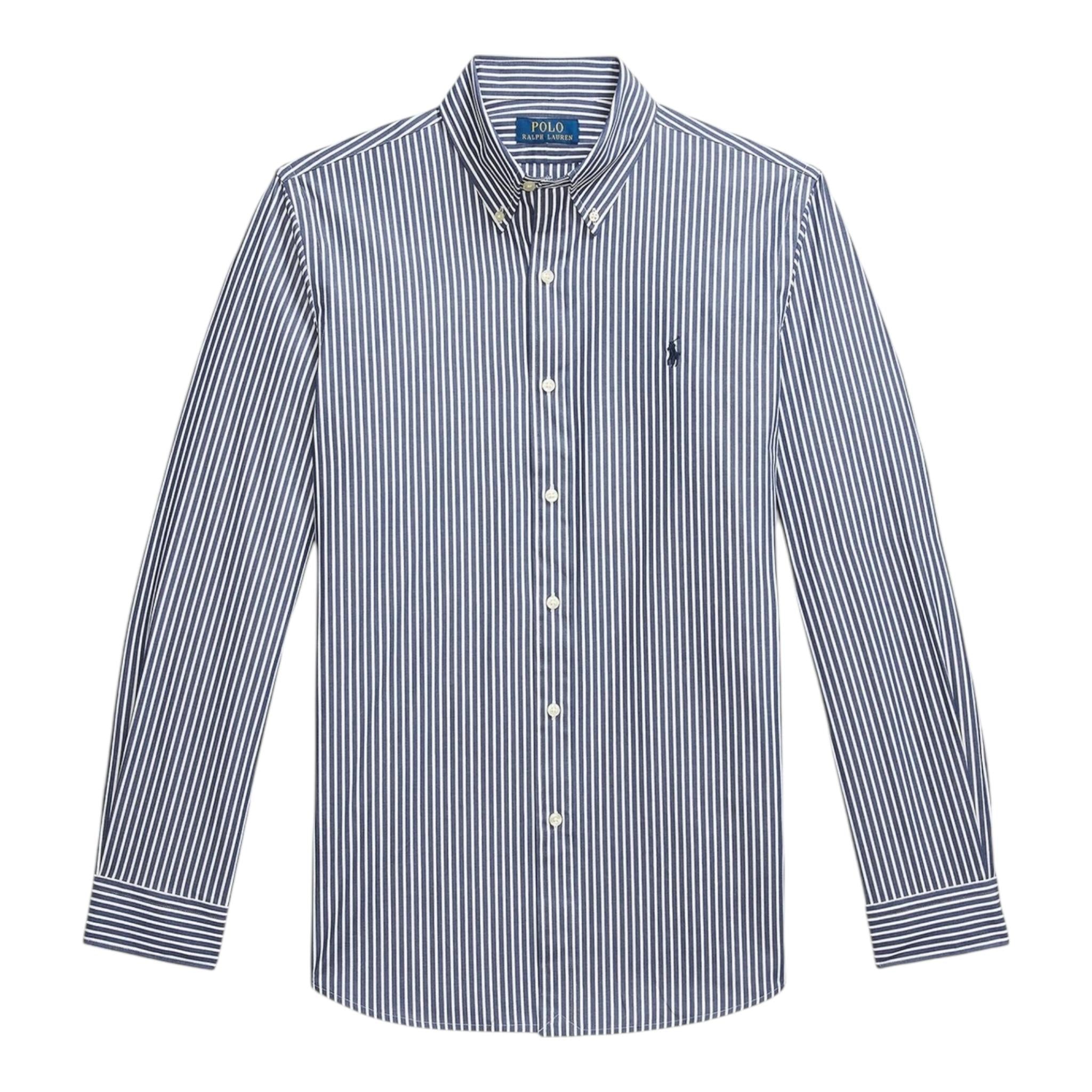 Ralph Lauren Camicia Tinta Unita con Fantasia A Righe per Bambino 323862260002 BIANCO/BLU RALPH LAUREN 