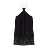 Twinset Abito Tinta Unita Giromanica con Colletto per Neonata 251GJ2QN0 NERO TWINSET 