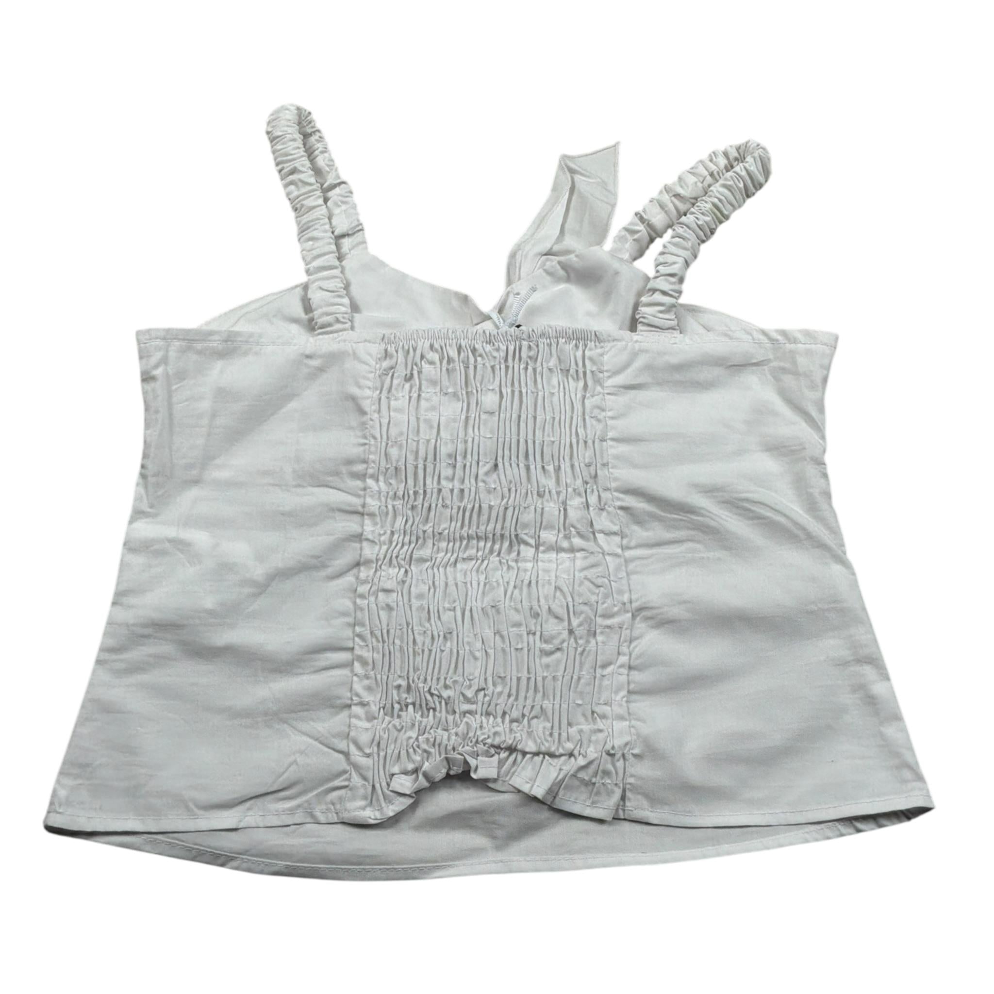 Lu Lu By Miss Grant Top Bretelline tinta unita Bianco per Bambina LL2732 BIANCO LU LU BY MISS GRANT 