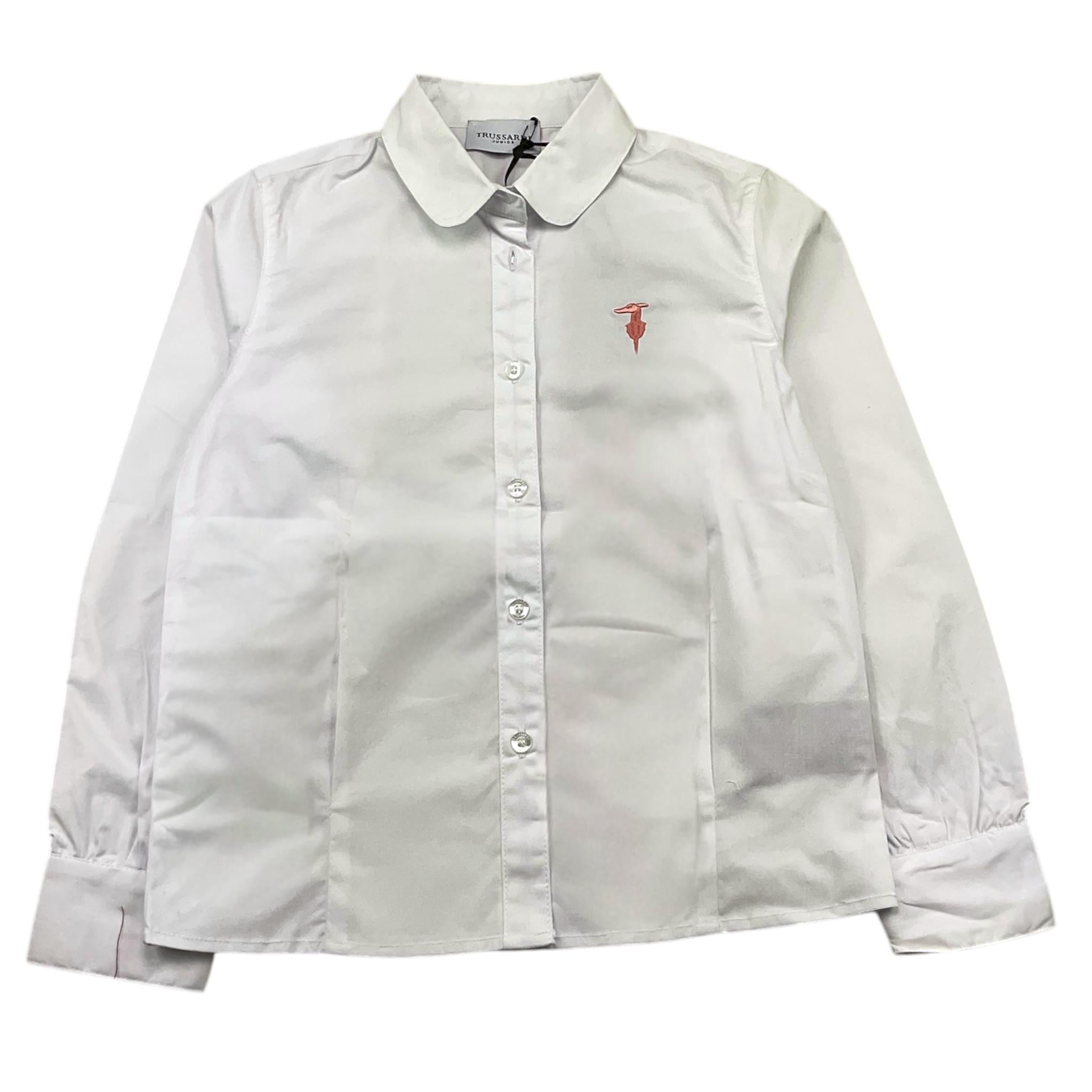 TRUSSARDI camicia manica lunga tinta unita Bianco per Bambina TGA25084CA BIANCO TRUSSARDI 