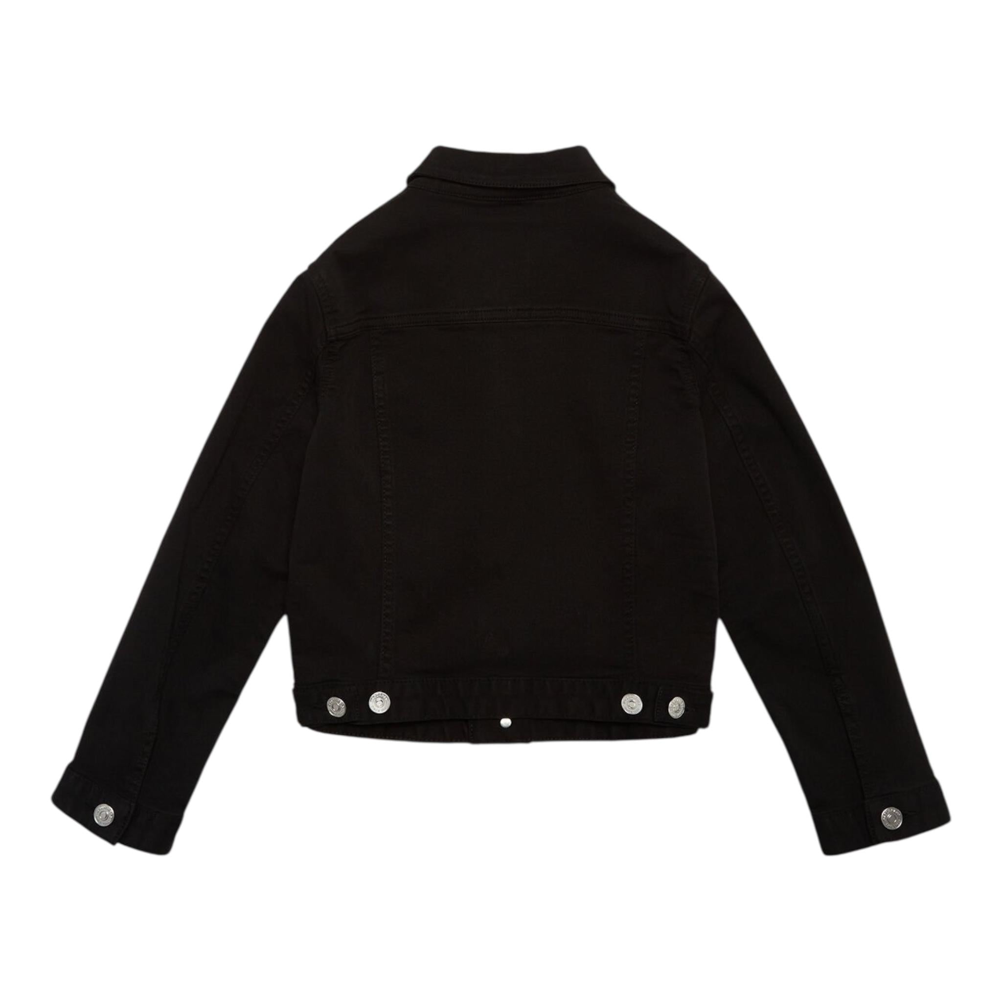 Dsquared2 Giacca In Denim Tinta Unita con Stampa per Bambino DQ2132 NERO DSQUARED2 