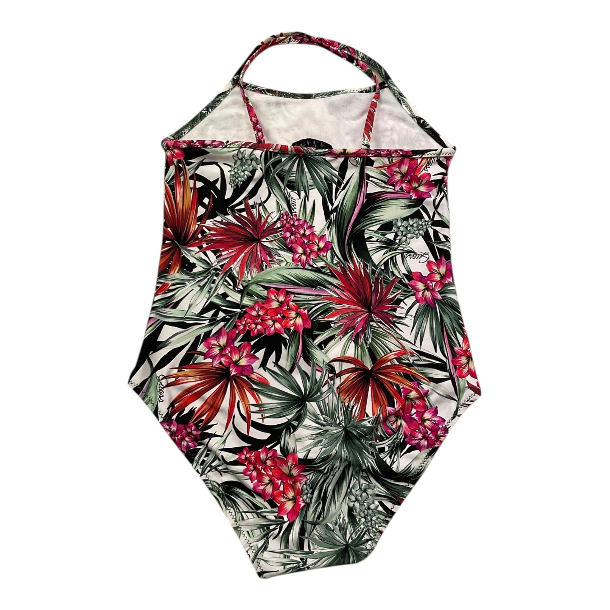 Guess Costume Intero Stampa Floreale per Bambina K82Z00MP004 BIANCO GUESS 