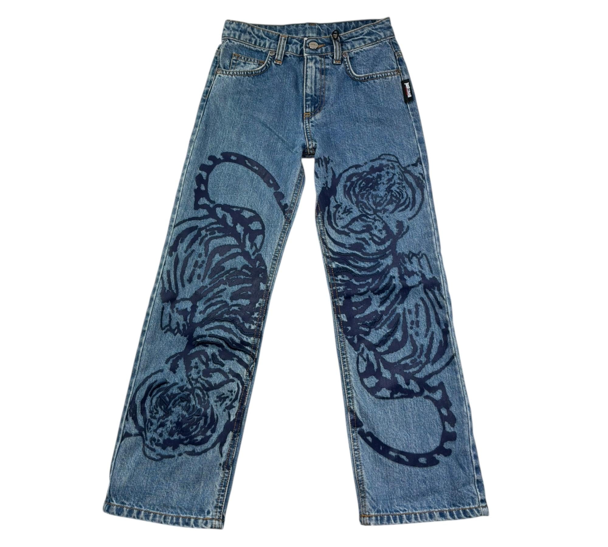 Just Cavalli Jeans Tinta Unita con Girovita Regolabile per Bambino JBP26162JE BLU JUST CAVALLI 