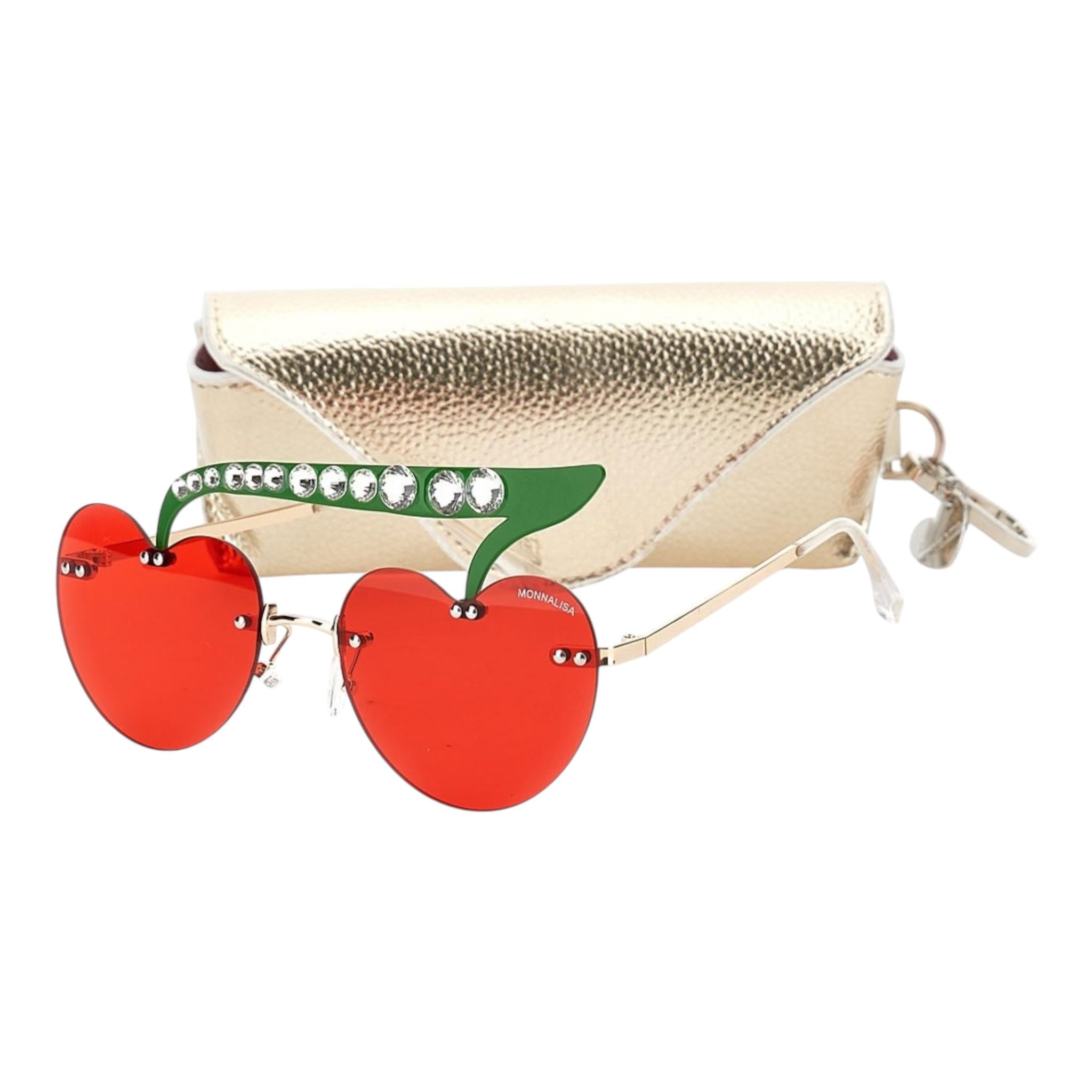 Monnalisa Occhiali Tinta Unita con Ciliegie per Bambina 19E081 ROSSO MONNALISA 
