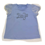 Calvin Klein T-Shirt Tinta Unita Velata con Stampa per Bambina KA5038 AZZURRO CALVIN KLEIN 