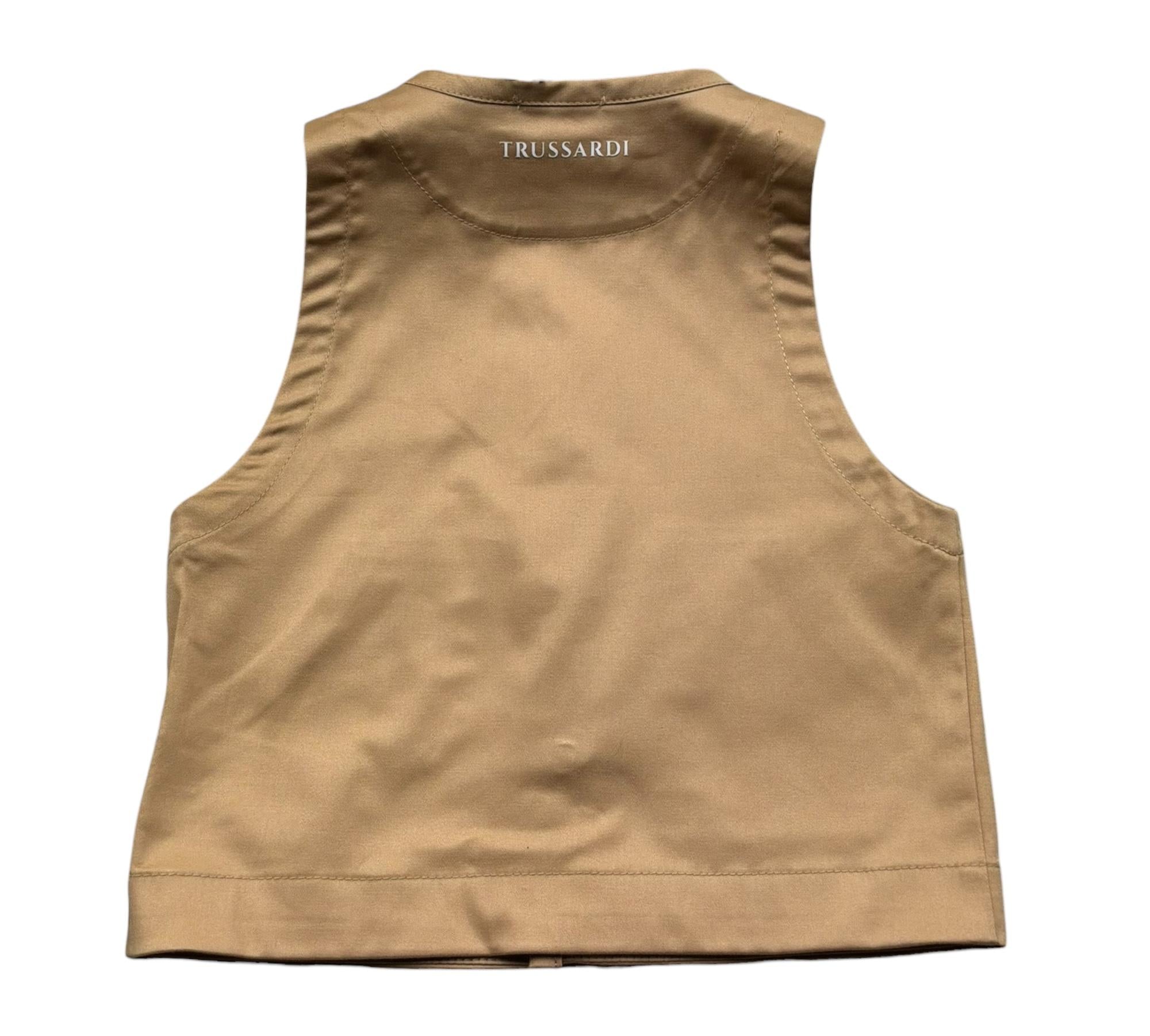 Trussardi Gilet Tinta Unita con Logo per Neonato TIP26041GT CAMMELLO TRUSSARDI 
