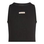 Calvin Klein Canotta Tinta Unita Giromanica con Stampa per Bambina IG0IG02871X NERO CALVIN KLEIN 