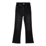 LIU JO jeans modello a zampa tinta unita con girovita regolabile Nero per Bambina GF3133 NERO LIU JO 
